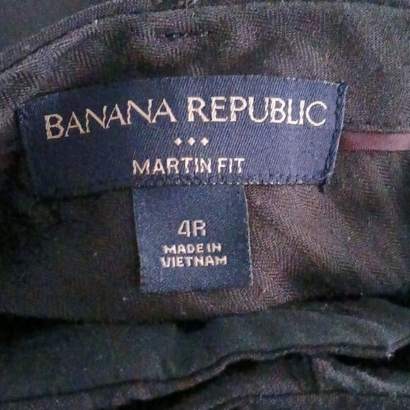 Banana Republic Martin Fit wool blend lined black dress pants Sz 4R - Picture 5 of 5